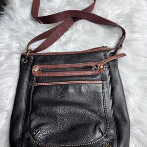 The Sak Black and Brown Crossbody Bag